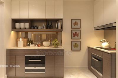 Tủ bếp gỗ công nghiệp laminate hiện đại