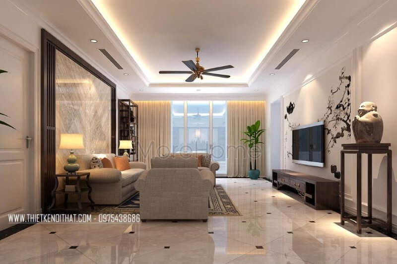 Nội thất phòng khách chung cư được làm từ gỗ tự nhiên luôn có vẻ đẹp mộc mạc, đơn giản nhưng lại làm mê mẩm bất cứ ai nhìn thấy dù chỉ là một lần