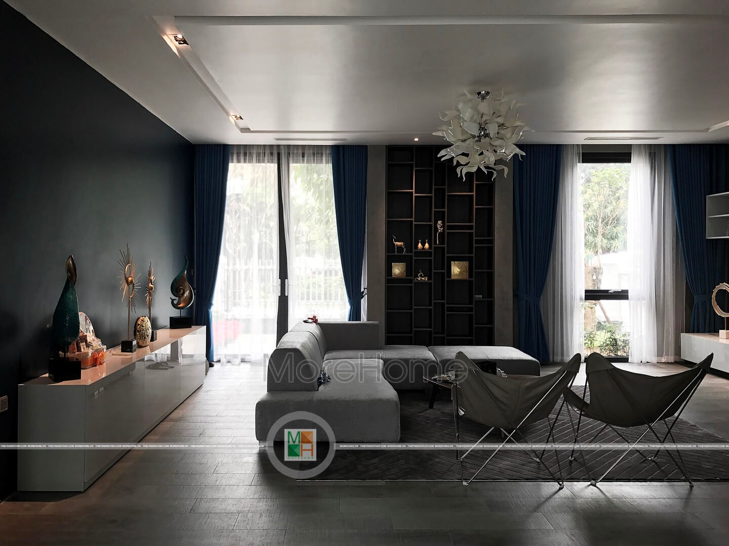 Thi công nội thất biệt thự vinhomes riverside phong cách hiện đại tối ưu không gian Thi công nội thất phòng khách đẹp, sang trọng