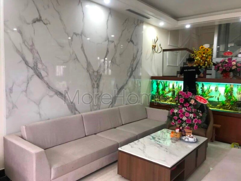 Thi công phòng khách hiện đại cho nhà lô phố tại Sở Dầu Hải Phòng Thi công nội thất phòng khách cao cấp