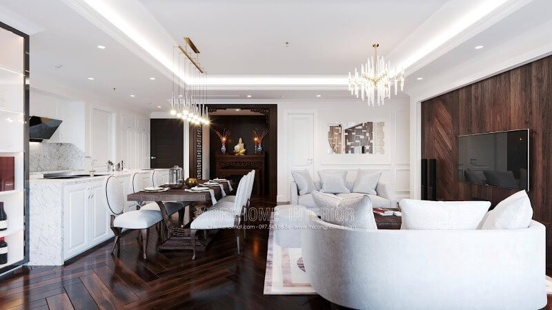 Trang trí nội thất phòng khách chung cư sang trọng và tiện nghi Thiết kế nội thất phòng khách cao cấp, tiện lợi và đẳng cấp