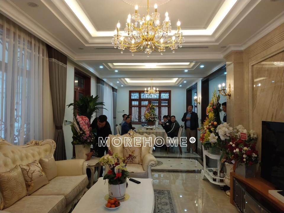 Thi công nội thất phòng khách sang trọng cho biệt thự tân cổ điển Thiết kế các mẫu phòng khách cao cấp