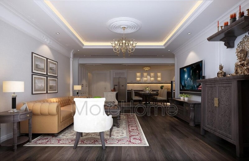 Nội thất phòng khách chung cư ấn tượng và nổi bật hơn với những món đồ nội thất gỗ tự nhiên Thiết kế các mẫu phòng khách cao cấp