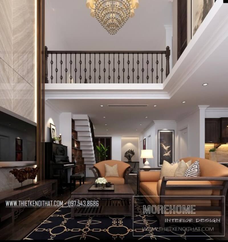 Nội thất phòng khách chung cư tân cổ điển, sang trọng mà tinh tế Thiết kế các mẫu phòng khách cao cấp