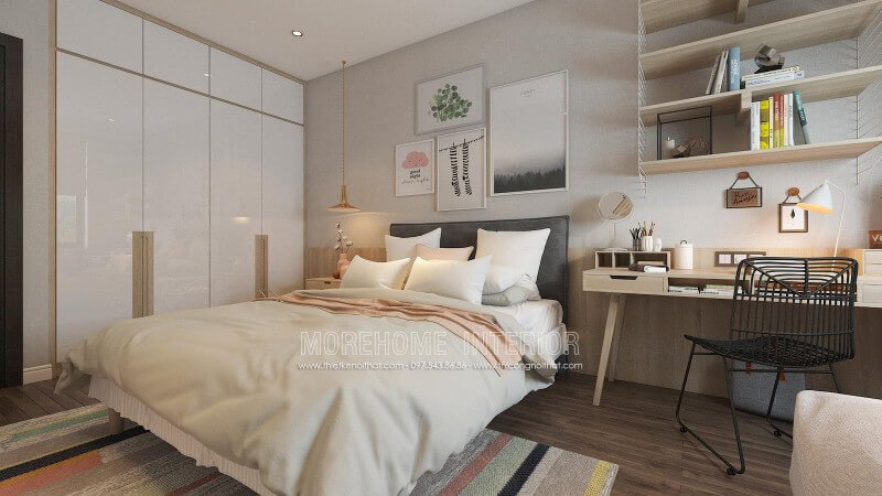 Bộ tranh canvas 4 bức treo tường độc đáo, sinh động tạo nét trẻ trung, đáng yêu cho phòng ngủ con gái. Thiết kế chung cư