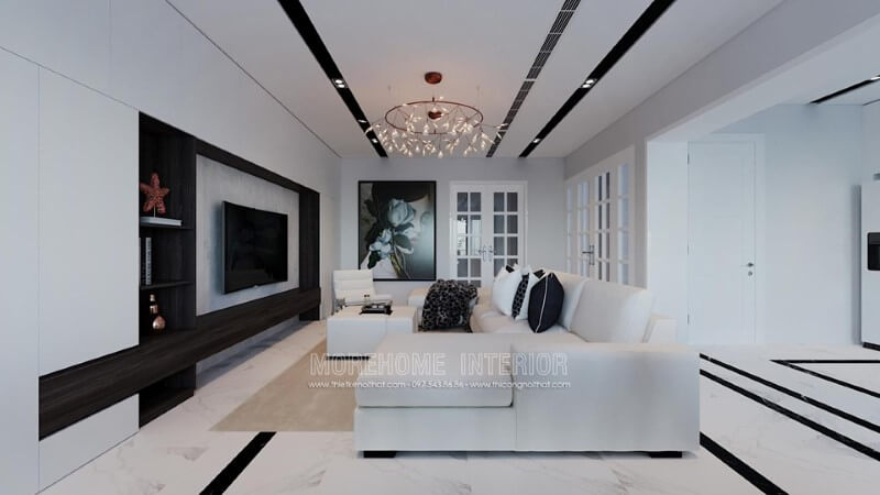 Thiết kế nội thất phòng khách nhà phố hiện đại Liệt kê các mẫu thiết kế phòng khách đẹp mê ly