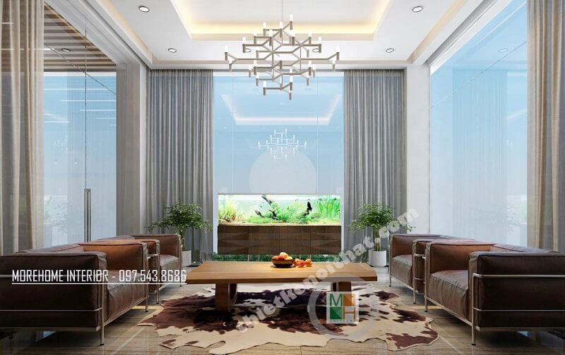 Mẫu thiết kế phòng tiếp khách công ty cổ phần tư vấn Xây dựng Công nghiệp và Đô thị Việt Nam đẳng cấp Tư vấn mẫu thiết kế phòng khách sang trọng