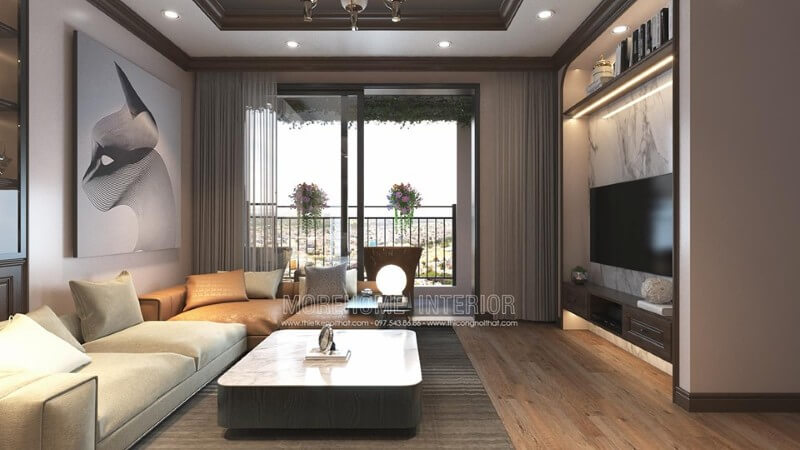 Nội thất phòng khách chung cư hiện đại và sang trọng Tiết lộ những mẫu bày trí phòng khách đẹp sang trọng hiện nay