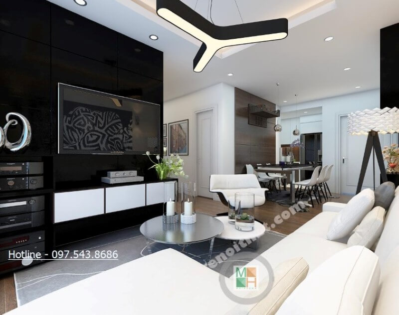 Thiết kế phòng khách chung cư phong cách hiện đại Tiết lộ những mẫu bày trí phòng khách đẹp sang trọng hiện nay