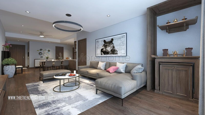 Thiết kế nội thất phòng khách chung cư hiện đại với những mẫu đồ nội thất đơn giản, đa năng và có gam màu nhẹ nhàng, tươi sáng Liệt kê các mẫu thiết kế phòng khách hot nhất hiện nay