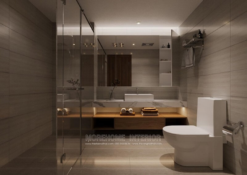 Thiết kế nội thất phòng tắm cho chung cư nhỏ Bố trí nội thất chung cư