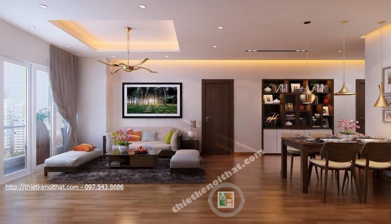 Bộ sofa đẹp với sự kết hợp hài hòa giữa 2 tone màu nâu trầm và trắng sữa với ánh sáng tự nhiên mang lại không gian thiết kế nhẹ nhàng gợi cảm giác thân thiện và thư giãn