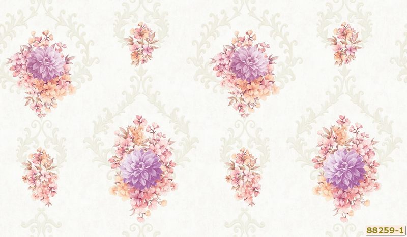 Sự kết hợp giữa họa tiết bông hoa với nên giấy màu sáng tạo nên vẻ đẹp cực kỳ bắt mắt tôn