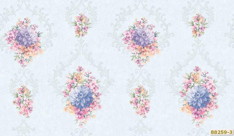 Giấy dán tường tân cổ điển màu xanh đem đến cho người dùng sự thư thái nhẹ nhàng xua tan đi cảm giác mệt mỏi