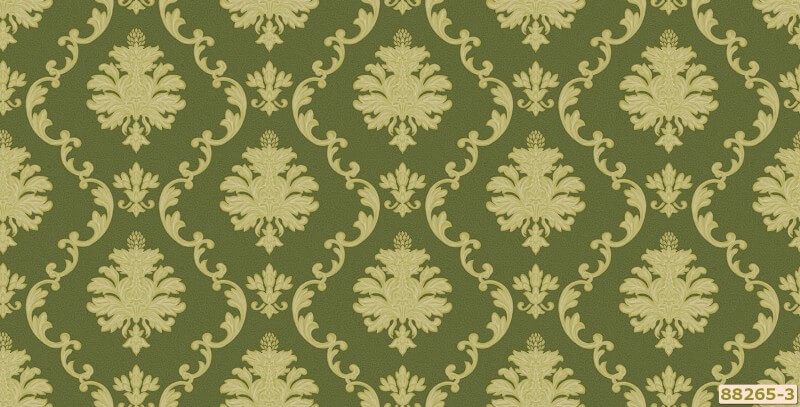 Giấy dán tường hàn quốc tông màu xanh vàng thích hợp dùng cho phòng khách, phòng ngủ của nhà phố