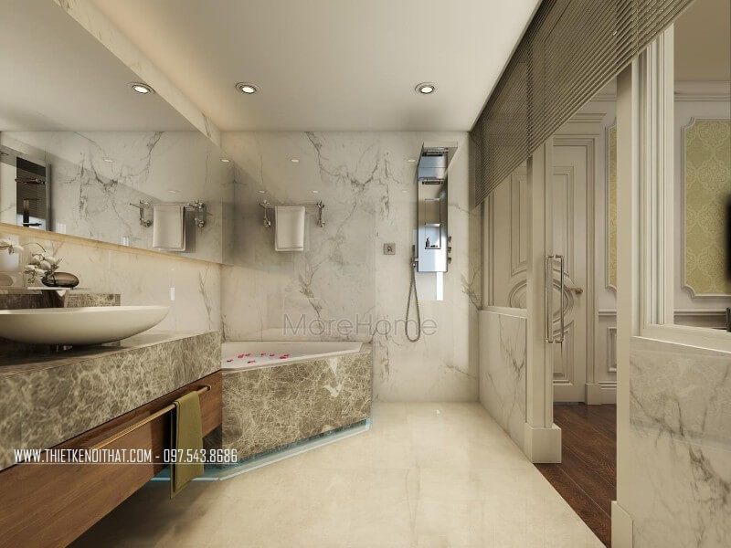 Để làm cho phòng tắm trở nên sang trọng và tinh tế hơn, hãy trang trí nội thất bằng đá nhân tạo cao cấp.